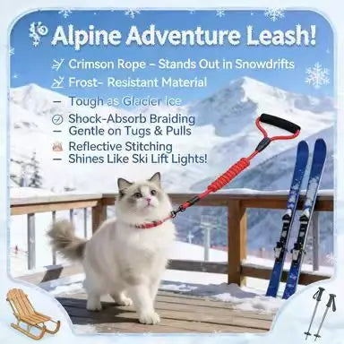 Shock-Absorbing Pet Leash: Padded Handle, Bungee Design