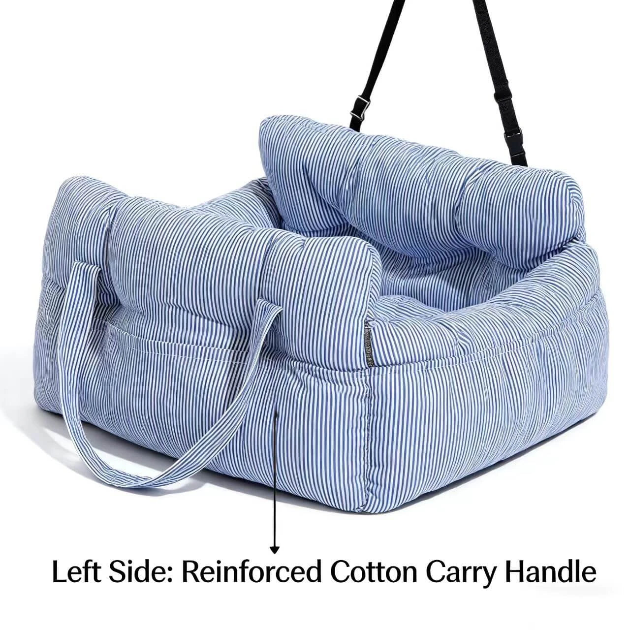 Soft Cushioned Pet Bed for Cats - Hanging Style, Cotton, Blue Stripe Rest Chair
