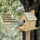 Weatherproof Wooden Outdoor Bird House: Sloped Roof, Perch Stand for Small Birds
