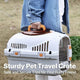 Secure Cat & Dog Carrier Crate - Metal Door, Leak-Proof, Gray