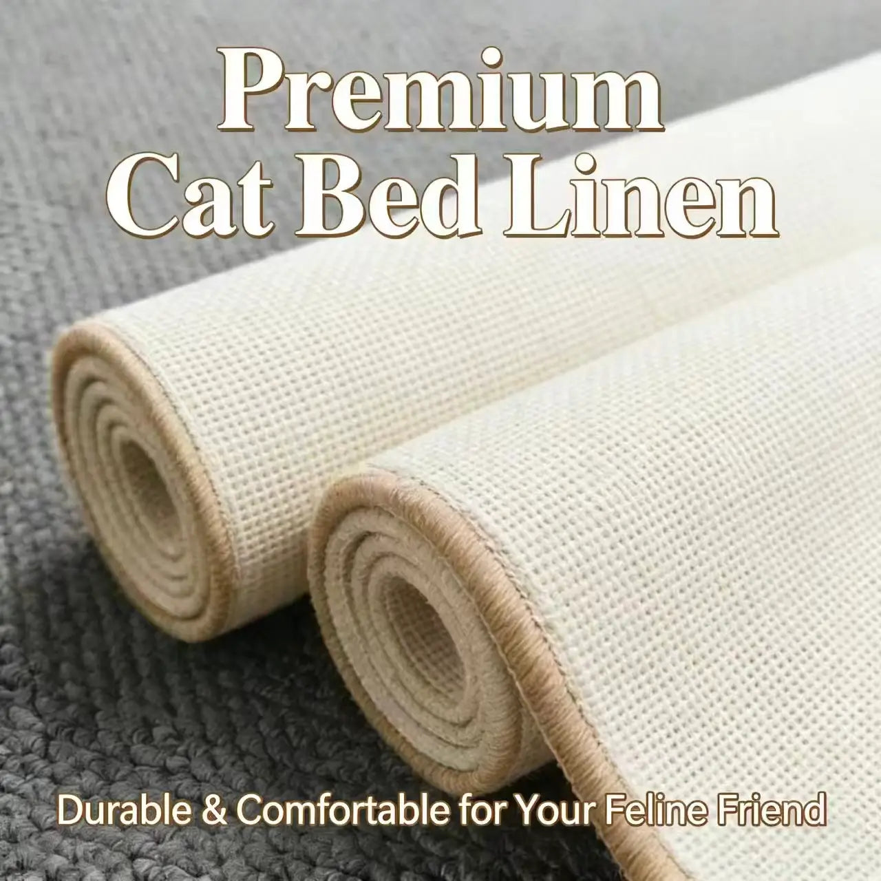 Scratch-Resistant Sisal Cat Scratcher Mat for Cats, Beige Self-Adhesive Pad