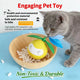 Durable Cat Chew Toy - Lemon Design, Feather Teaser, Non-Toxic PVC, Yellow